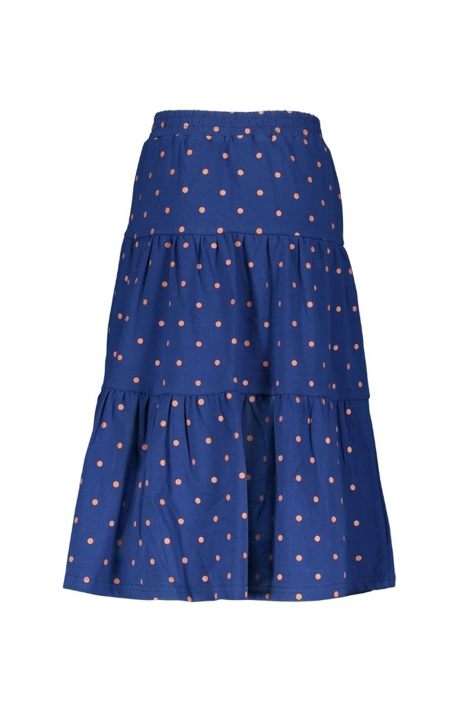 Girls Polka Dot Maxi Skirt in Blue by B.Nosy | Back View