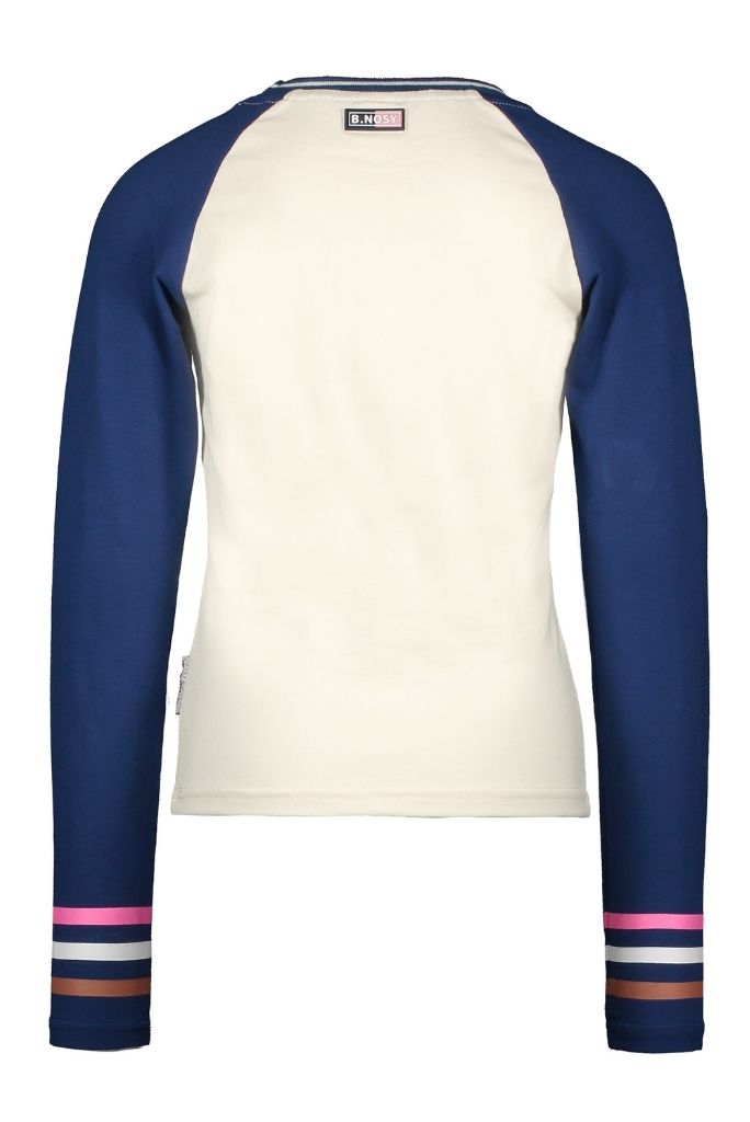 Girls Long Sleeve Raglan Top by B.Nosy | Back View