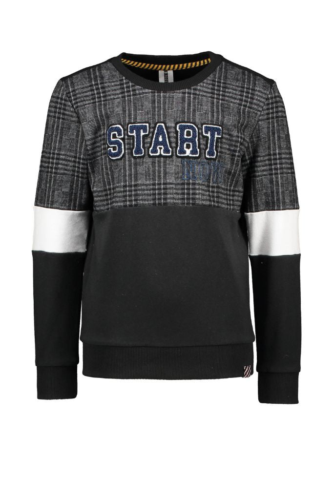 Boys Jumper with Check Print | Front View