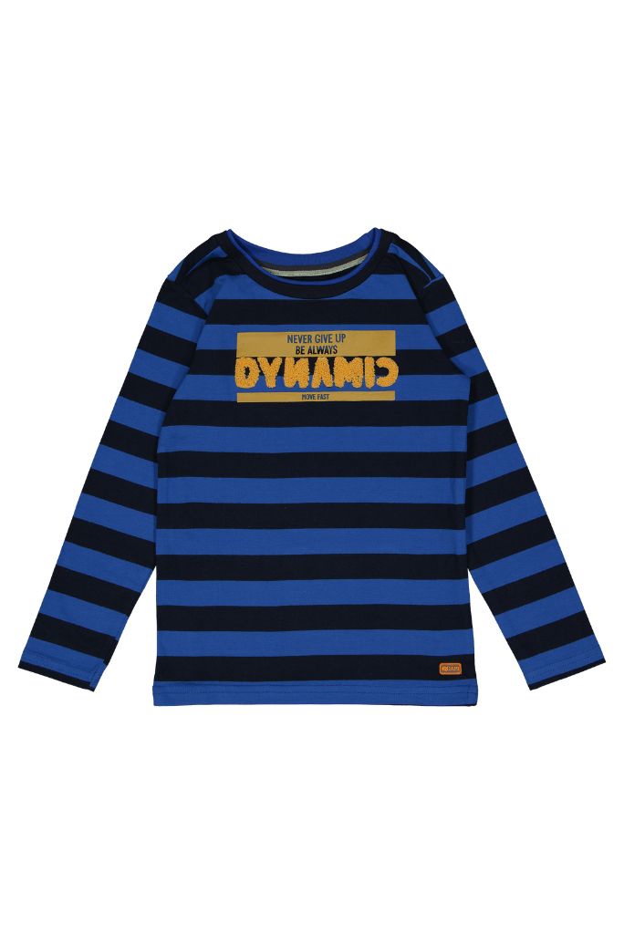 Boys Long Sleeve Top Karas in Navy by Quapi | Front View 