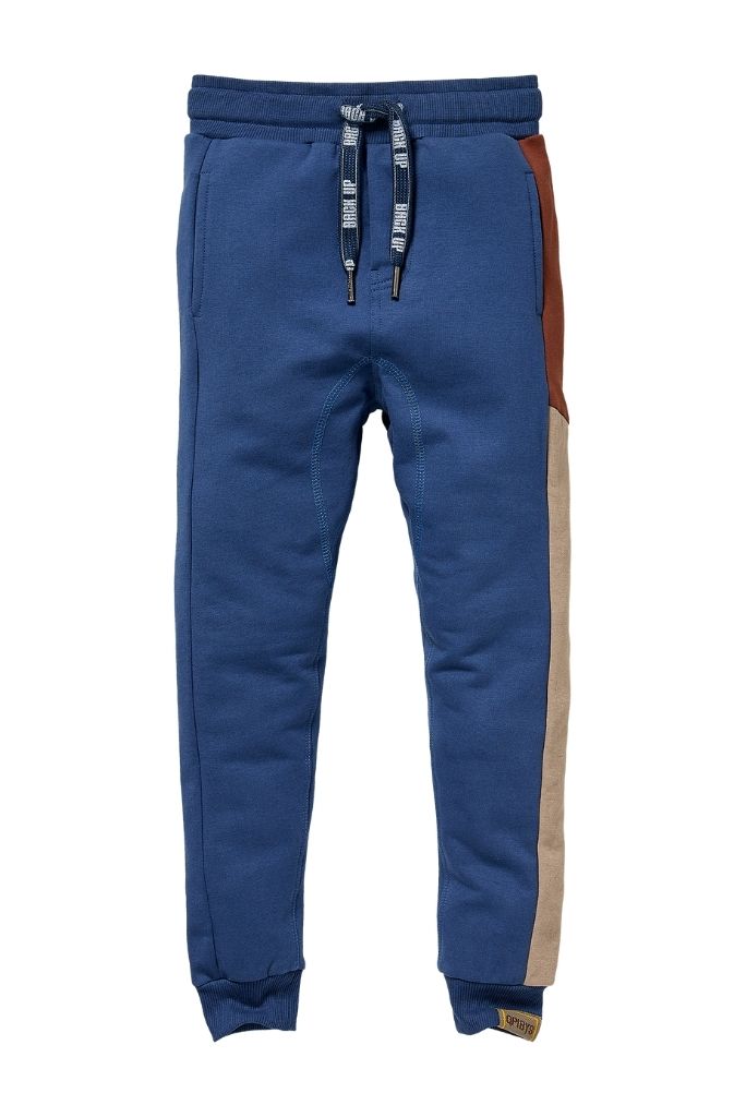 Boys Navy Track Pants by Quapi | Front View
