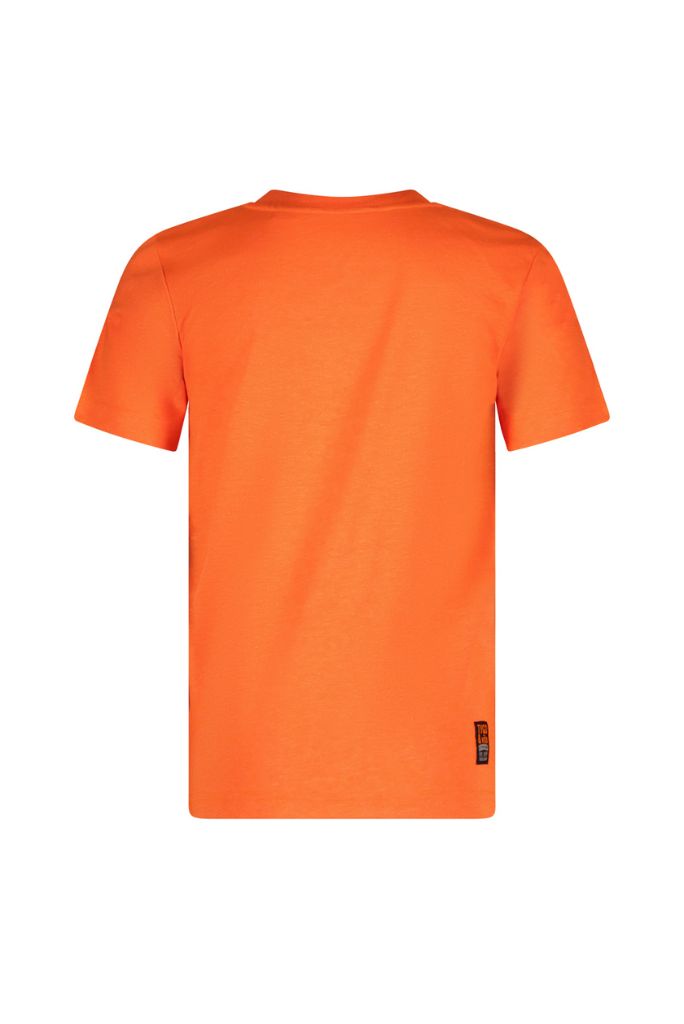Back view of the Boys Neon Orange T-Shirt James