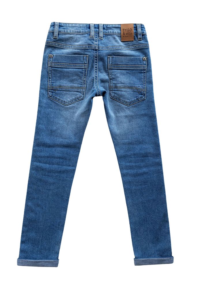Boys skinny jeans in light used by TYGO & vito | Back view