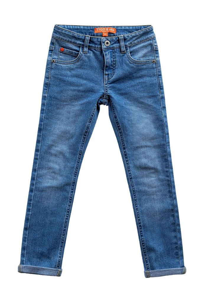 Boys skinny jeans in light used by TYGO & vito | Front view
