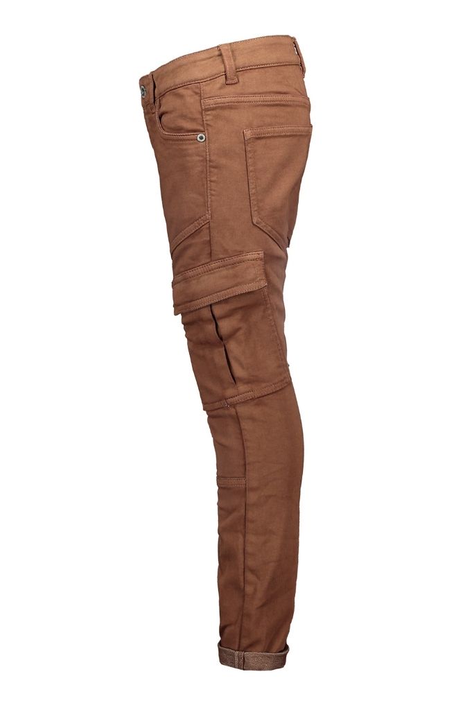 Boys Brown Cargo Jeans | Side View