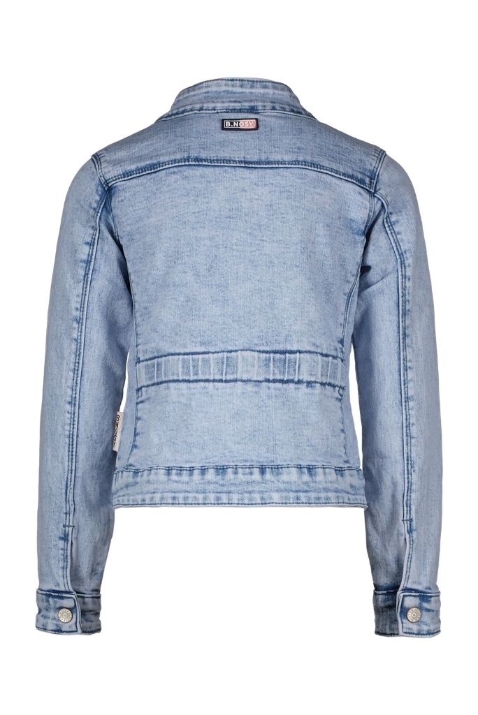 Girls Denim Jacket in Light Blue by B.Nosy | Back View