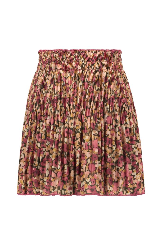 Girls Floral Pleated Skirt | Front View