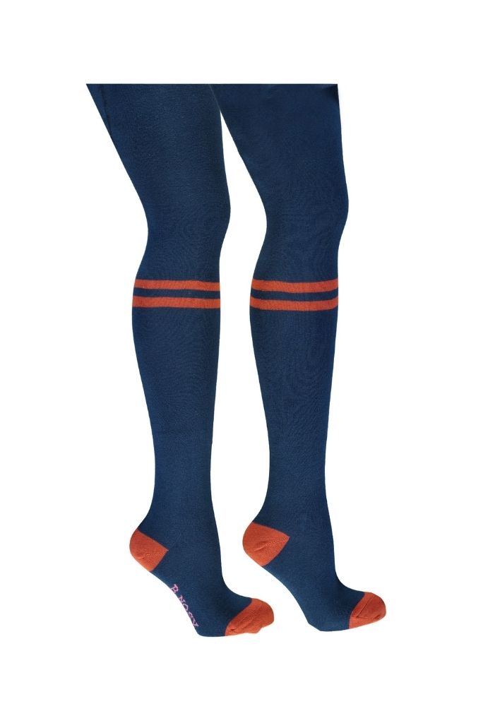 Girls Blue Tights by B.Nosy | Front View