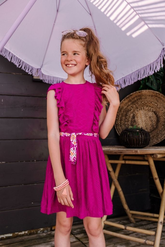 B.Nosy Girls Embroidered Ruffle Dress | Front View