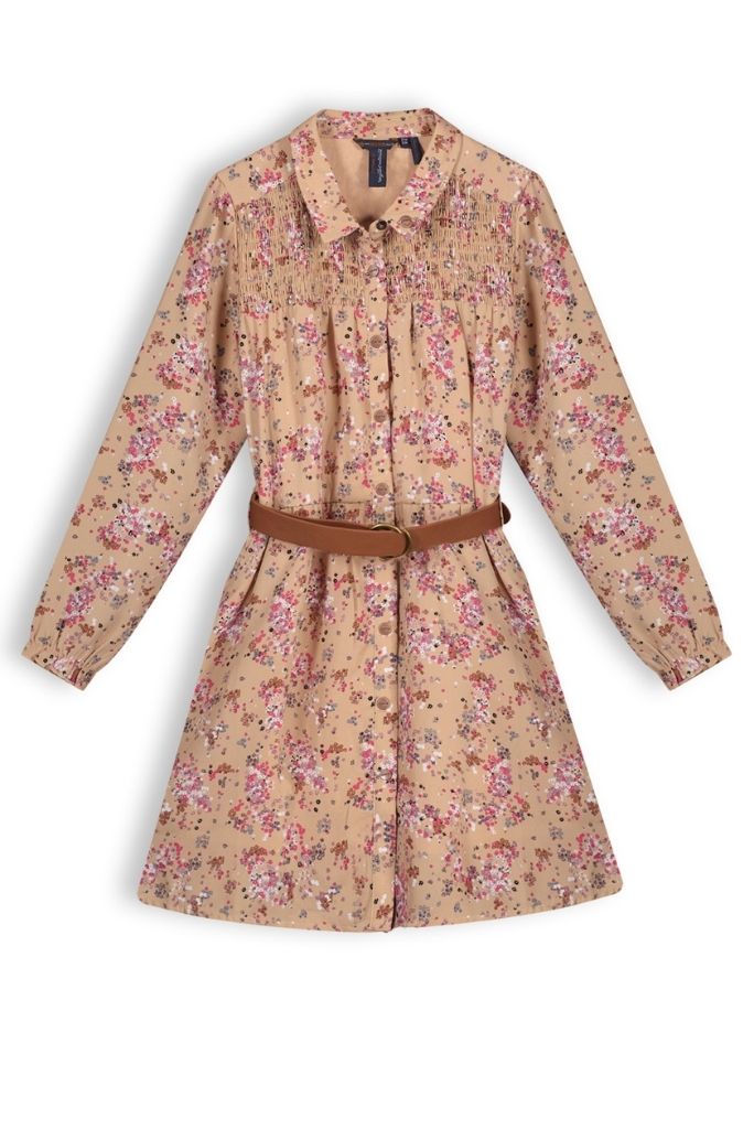 Girls Milau Floral Shirt Dress by NoNo | Front View