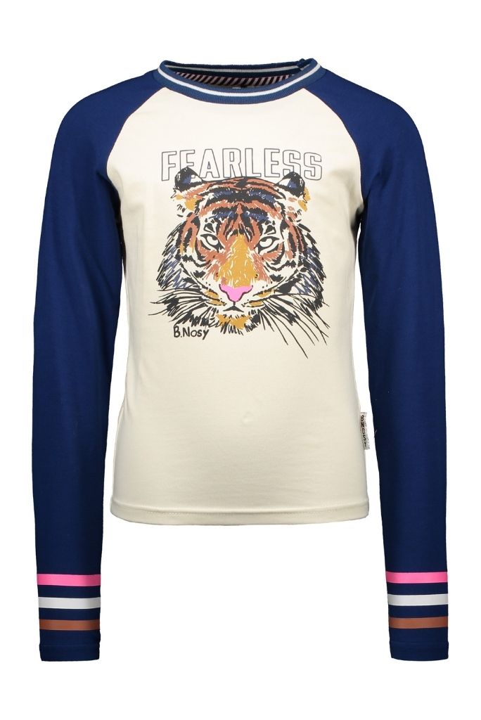 Girls Long Sleeve Raglan Top by B.Nosy | Front View