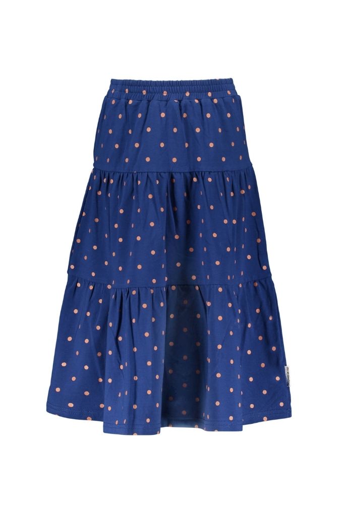 Girls Polka Dot Maxi Skirt in Blue by B.Nosy | Front View