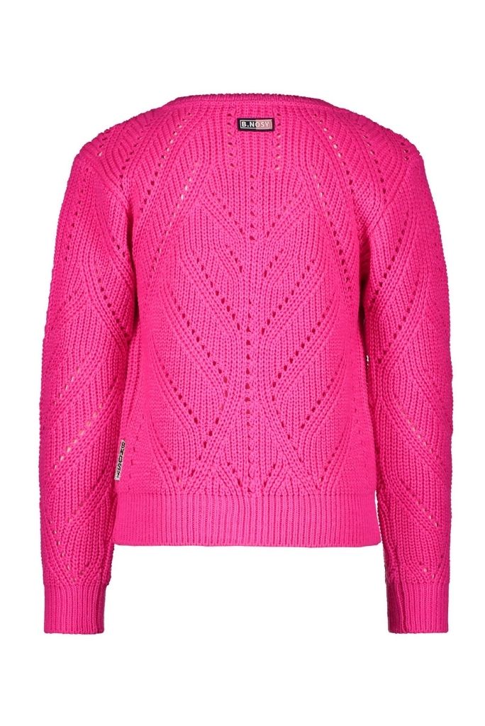Girls Knit Cardigan in Pink by B.Nosy | Back View
