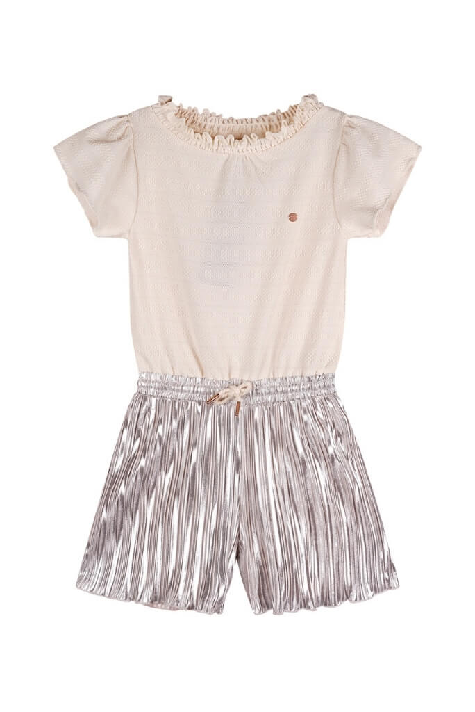 Girls Playsuit Syl in ivory by NONO | Front View