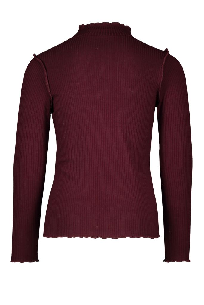 Girls Dark Red Turtleneck Tee |  Back view