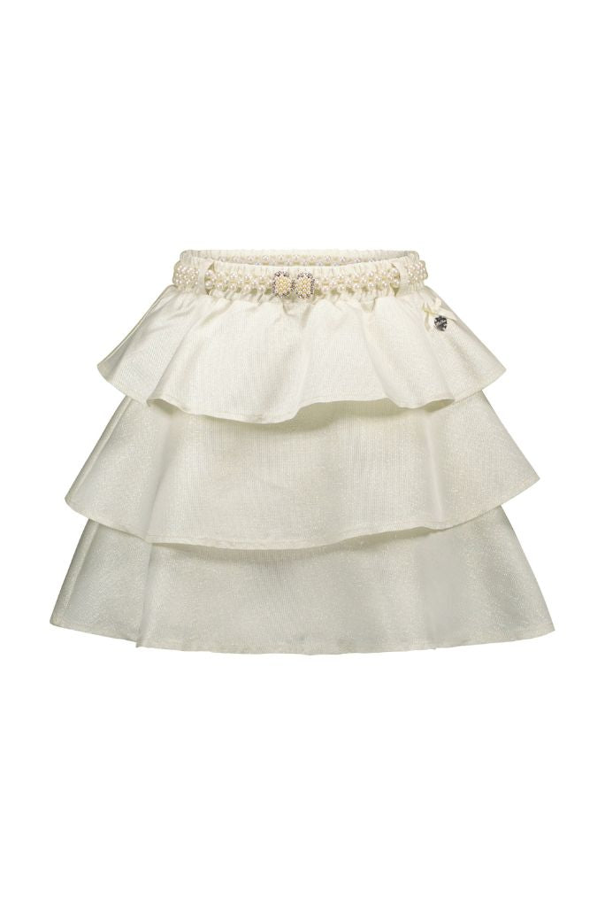 Le Chic Girls TWAIN Glitter Linen Skirt - front
