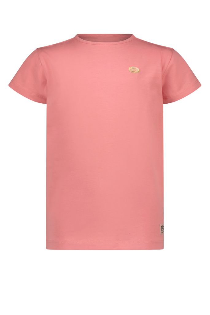 Basic Tee With Embroidery - Pink