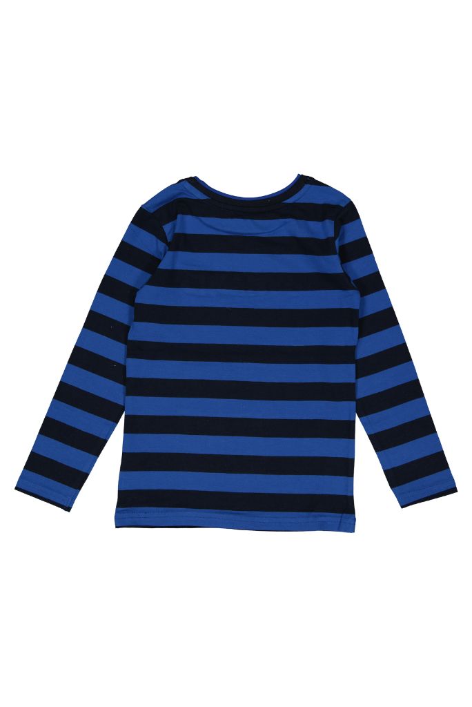Boys Long Sleeve Top Karas in Navy by Quapi | Back View