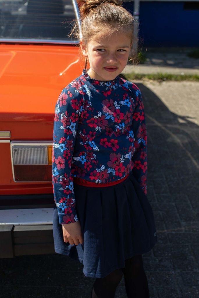 Quapi Girls Kellen Floral Long Sleeve Top