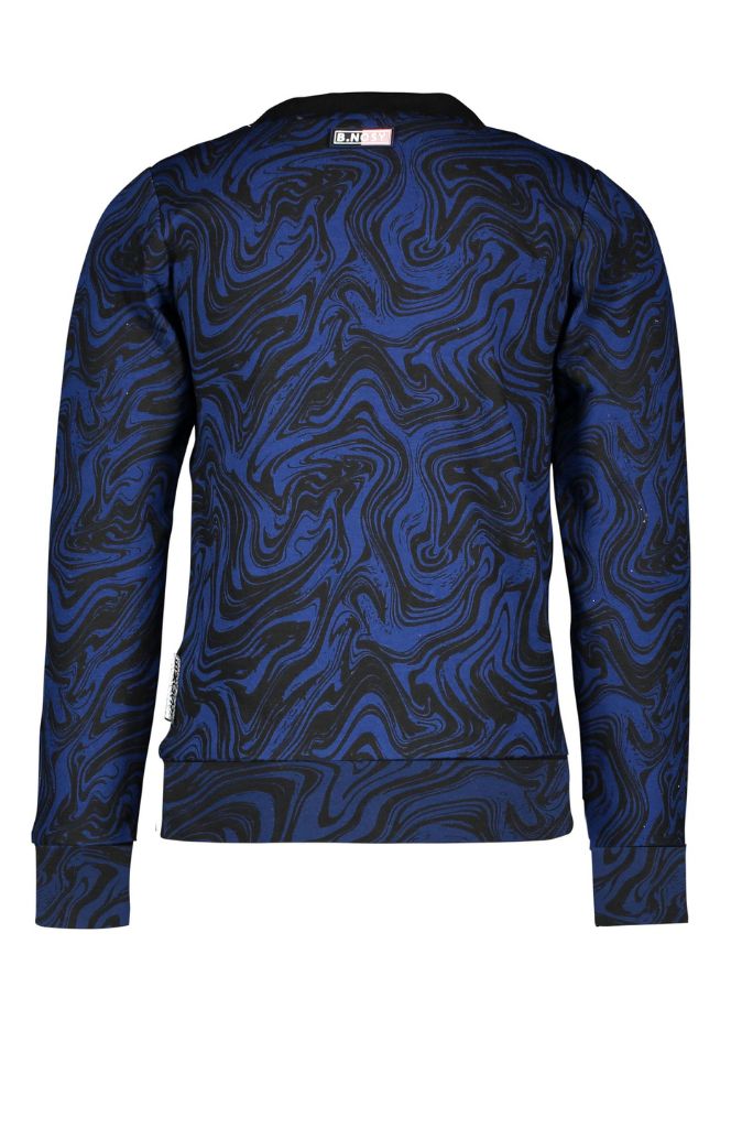 B.Nosy Girls Marble Blue Sweatshirt | Back View