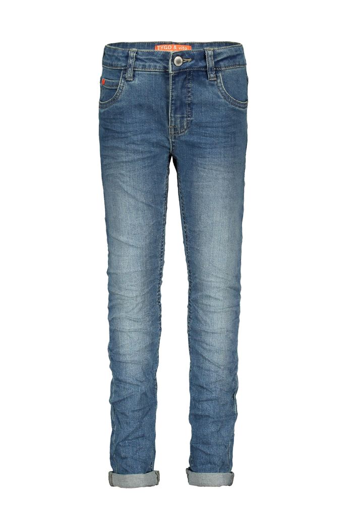 Boys Organic Skinny Stretch Jeans - Light Used - front