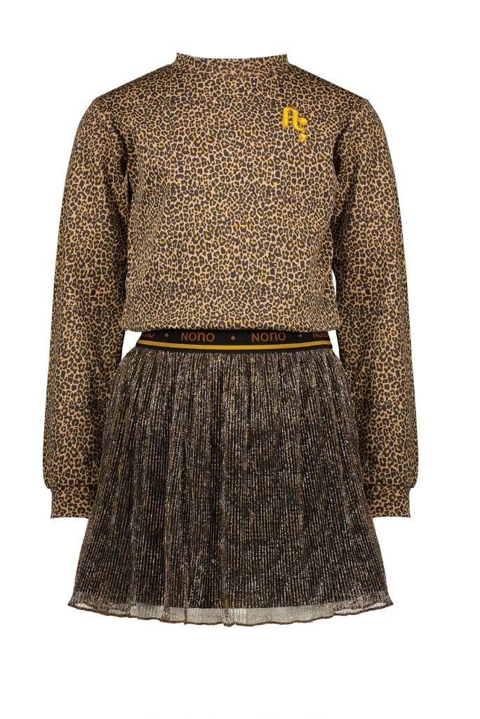Girls Muse Leopard Combi Dress