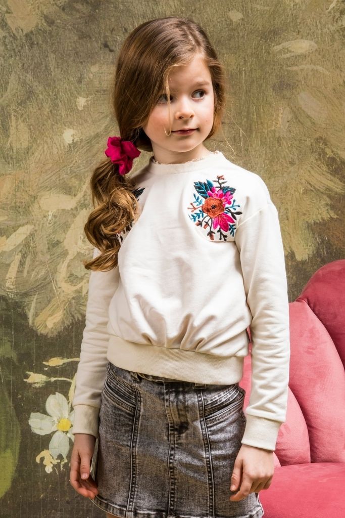 Girls Sweater With Embroidery