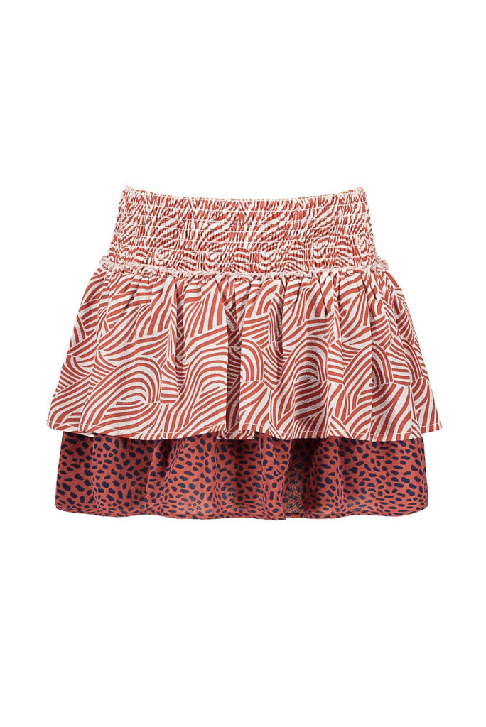 B.Nosy Girls Zebra Print Ruffle Skirt