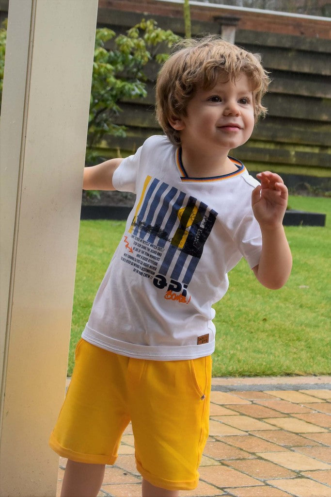 Quapi Boys Designer T-Shirt Faben White Kids Secret