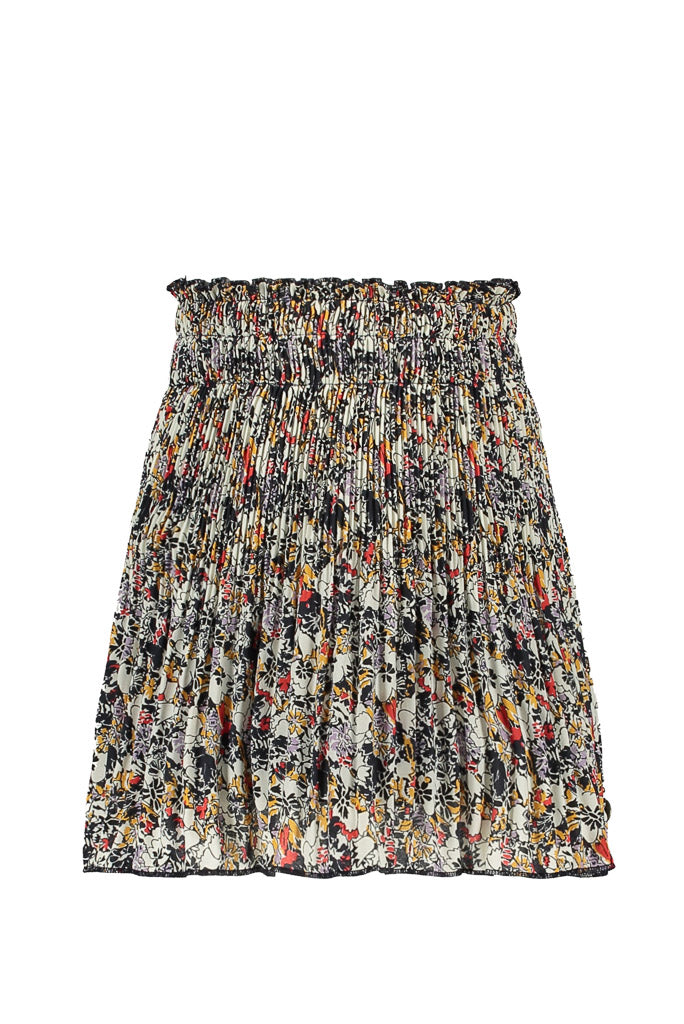 Girls Pleated Floral Skirt