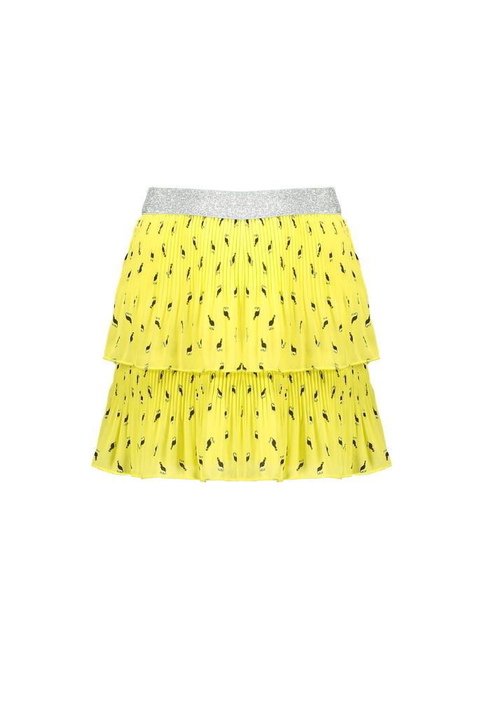 NONO Girls Nikki Pleated Ruffle Skirt - Yellow