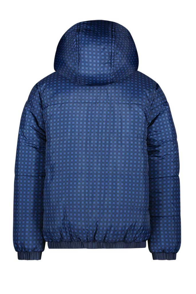 Jim Reversible Puffer Jacket Blue | Back View