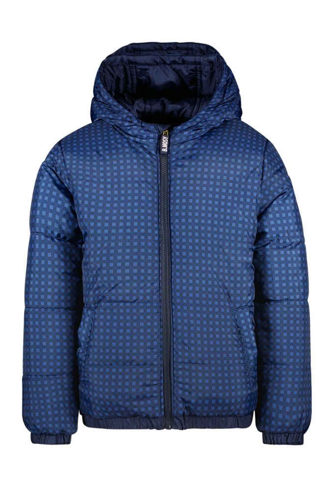 Jim Reversible Puffer Jacket Blue | Front View