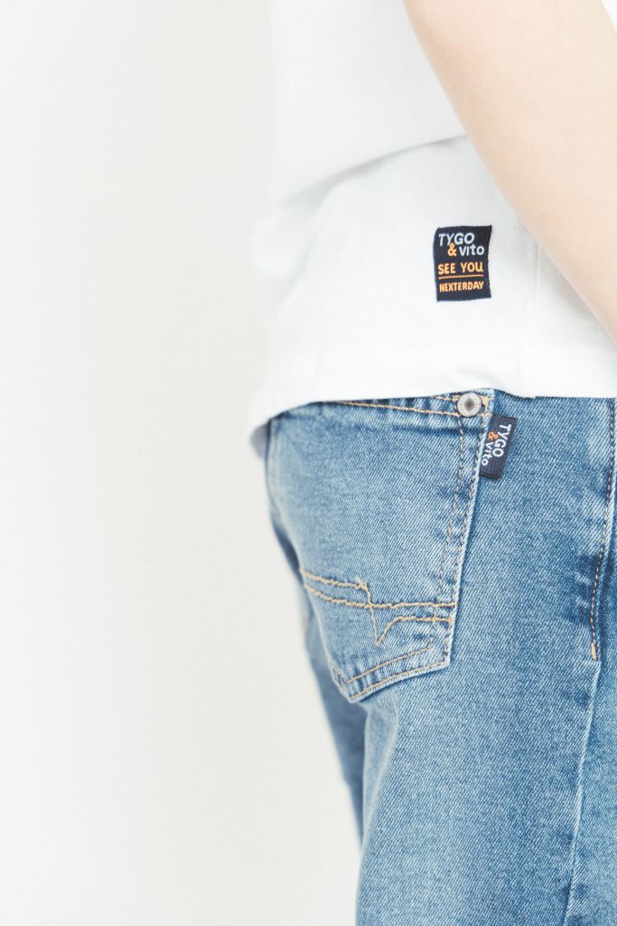 Close view of the pocket of the Bozz jeans