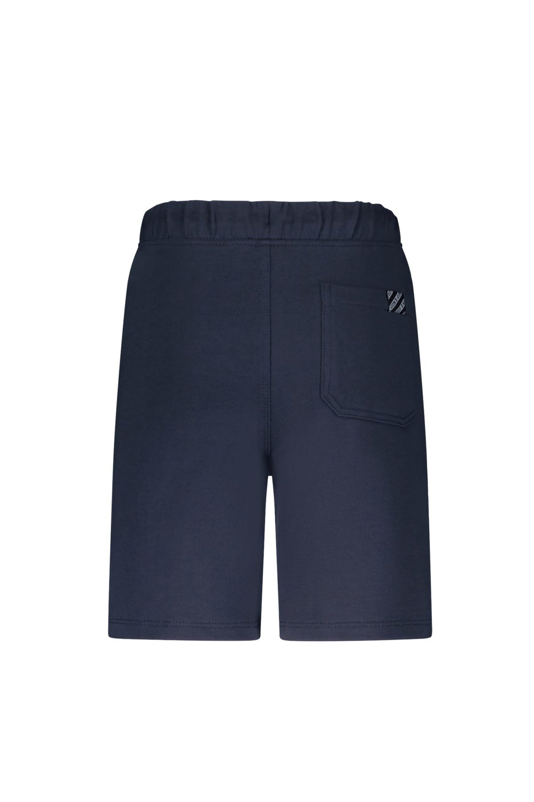 Navy blue shorts with a pocket on a white background