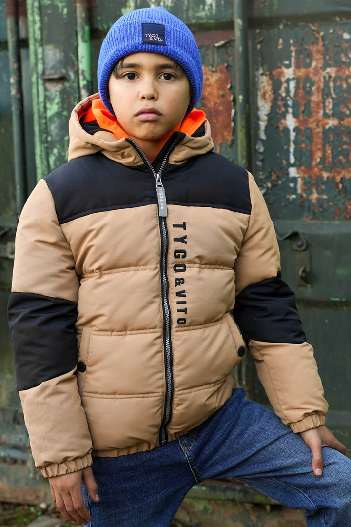 Joe Puffer Jacket Light Brown