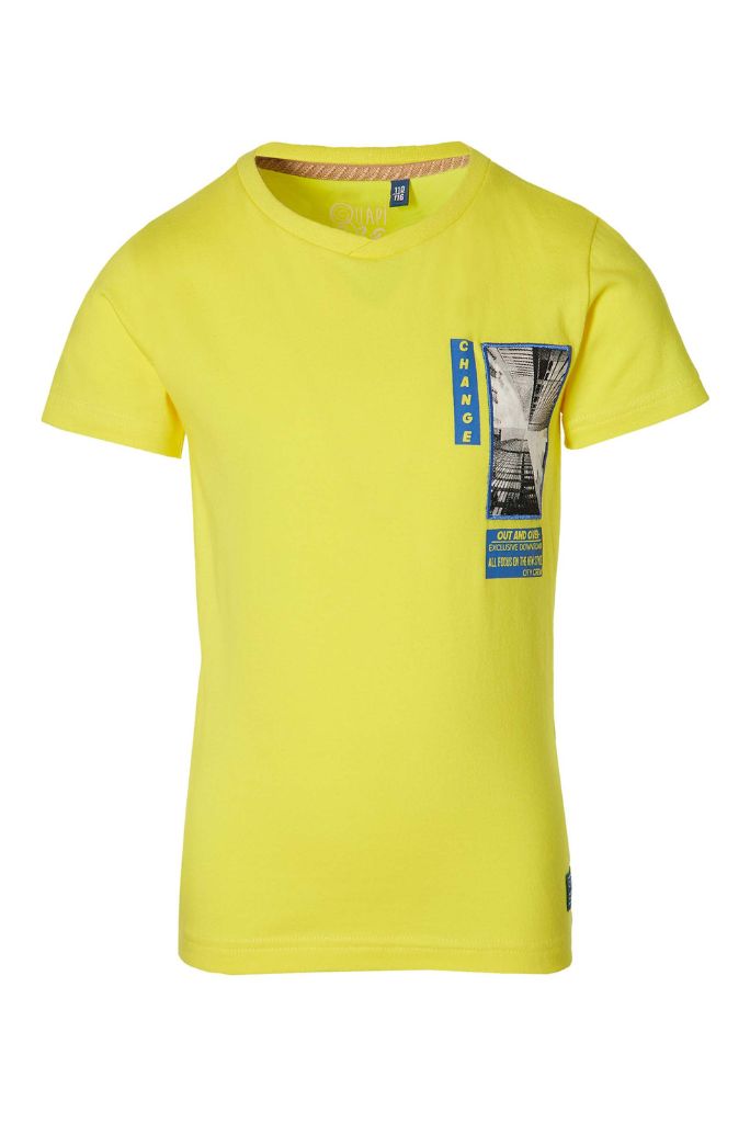 Boys Yellow T-Shirt Ferhan by Quapi | Front View