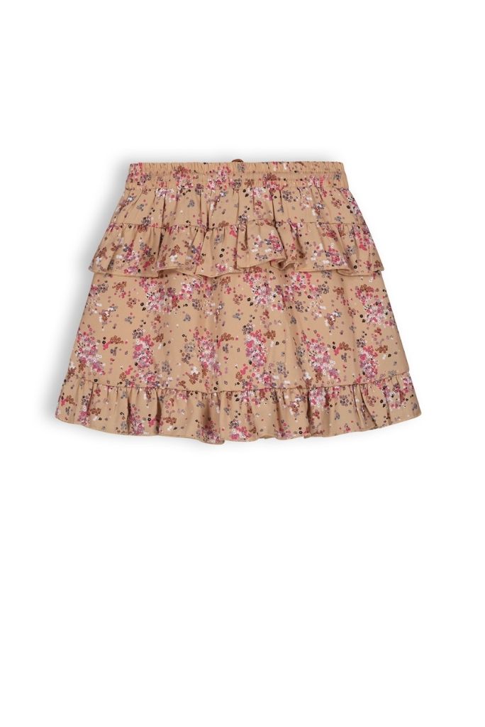 Girls Skirt Neva with Flowers and Ruffles by NoNo | Back View