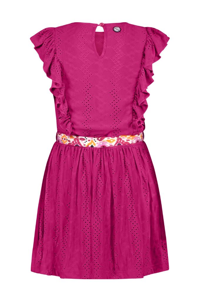 B.Nosy Girls Embroidered Ruffle Dress | Back View