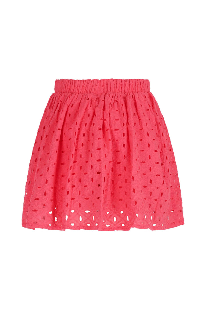 Back view of the pink skirt Silvanna on a white background