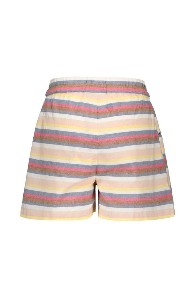 Girls Linen Stripe Shorts by Like FLO | Back View