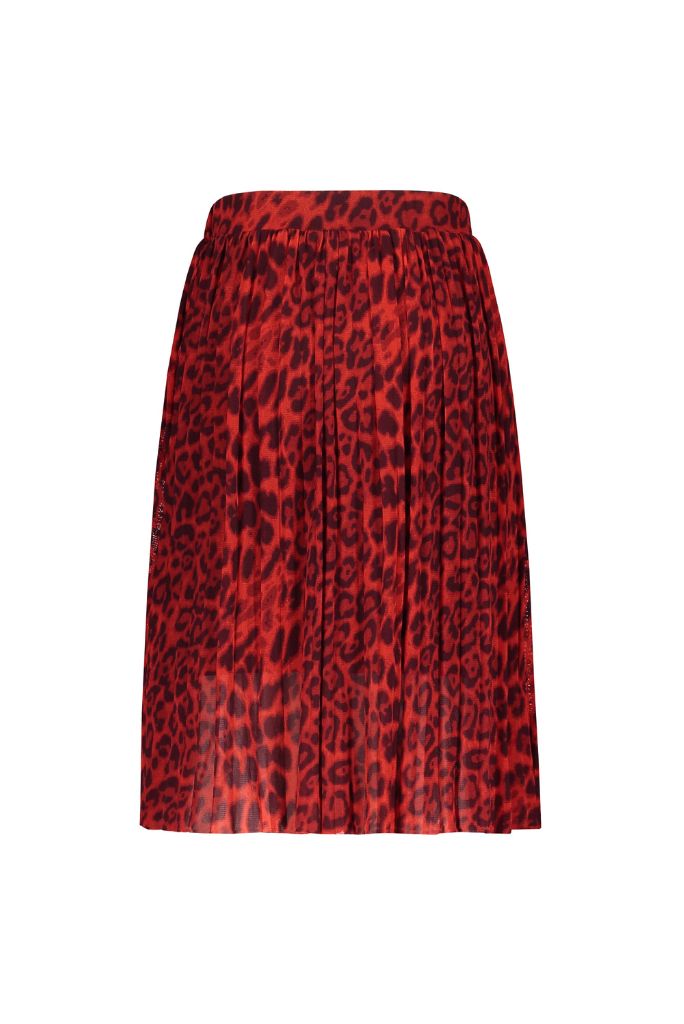 Girls Maxi Skirt with Red Leopard Print by Like FLO| BackView