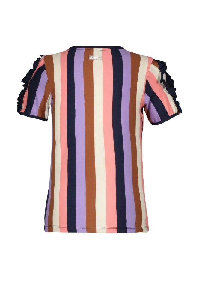 B.Nosy Girls Open Shoulder Stripe Tee