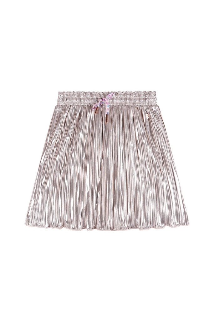 Norah Pleated Skirt Silver | Front View