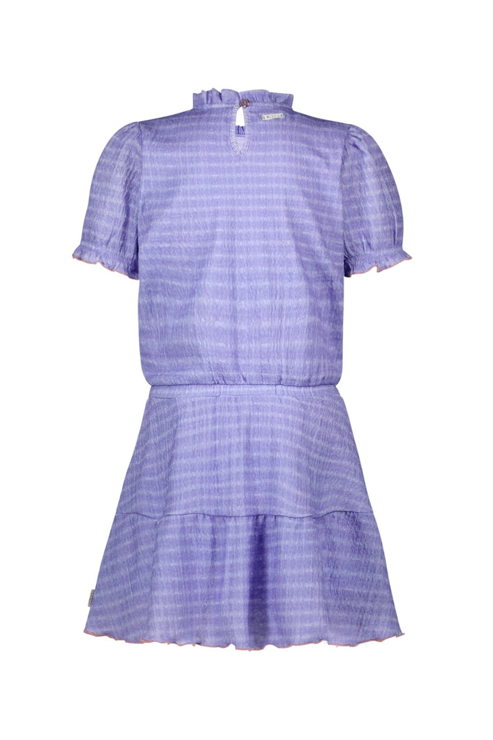 Back view of the purple checkered dress Dotty on a white background