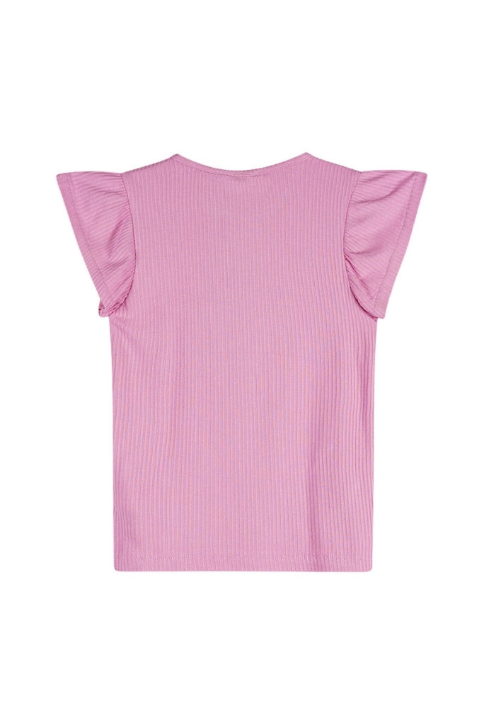 Kesta Rib Jersey Top Purple | Back View
