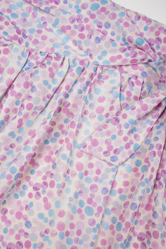 Naret AOP Skirt with Bow Purple | Close View