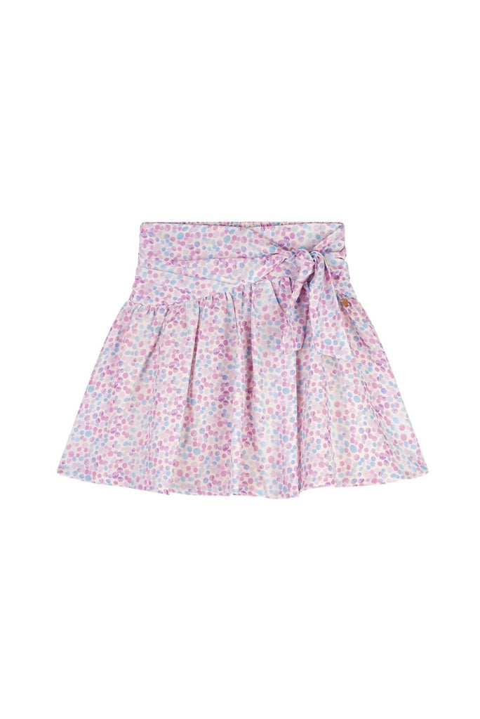 Naret AOP Skirt with Bow Purple | Front View