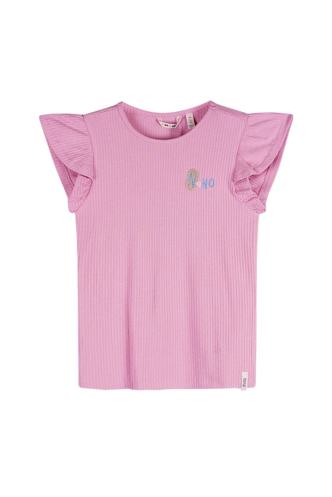 Kesta Rib Jersey Top Purple | Front View