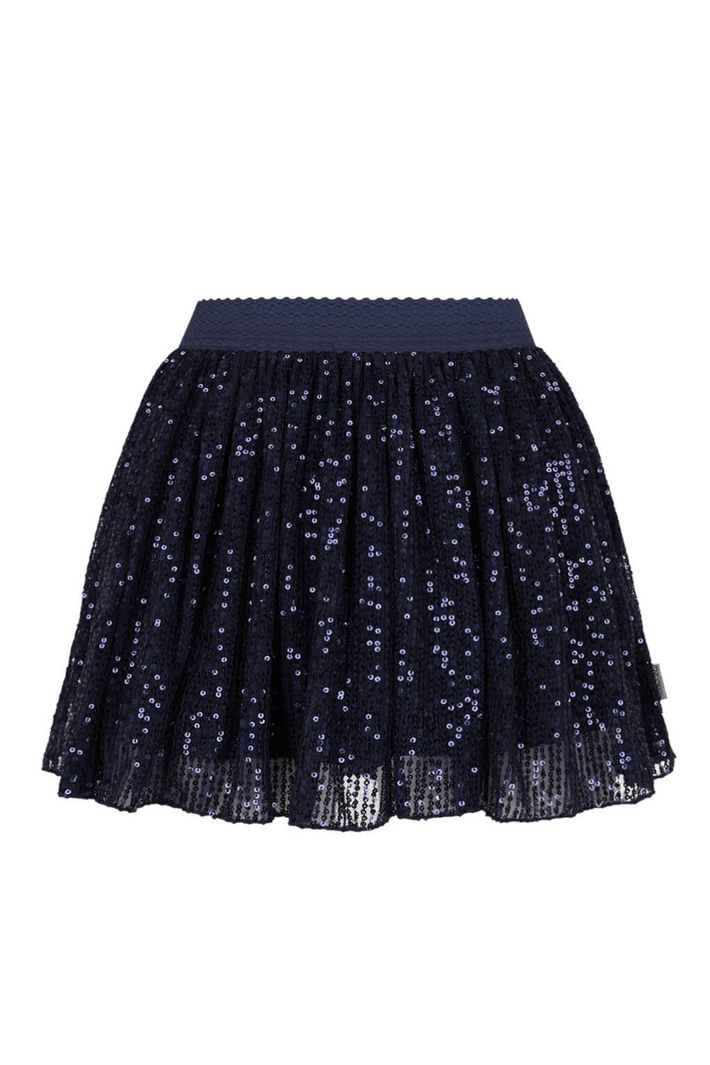 Navy blue sequin skirt River on a white background